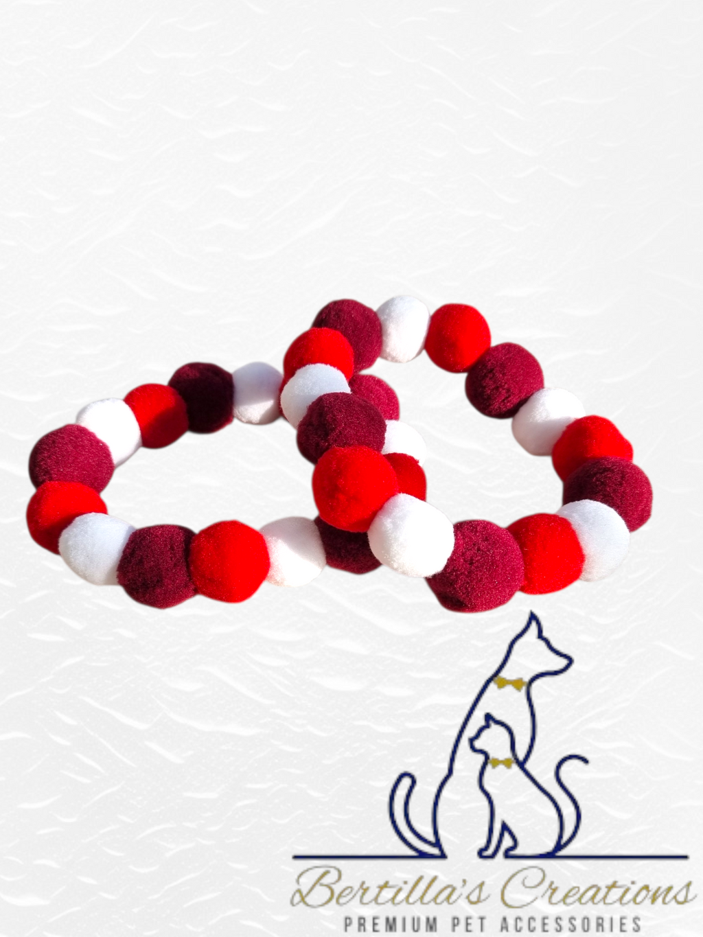 Pom Pom Beaded Collar Monochrome - Bundle of 5