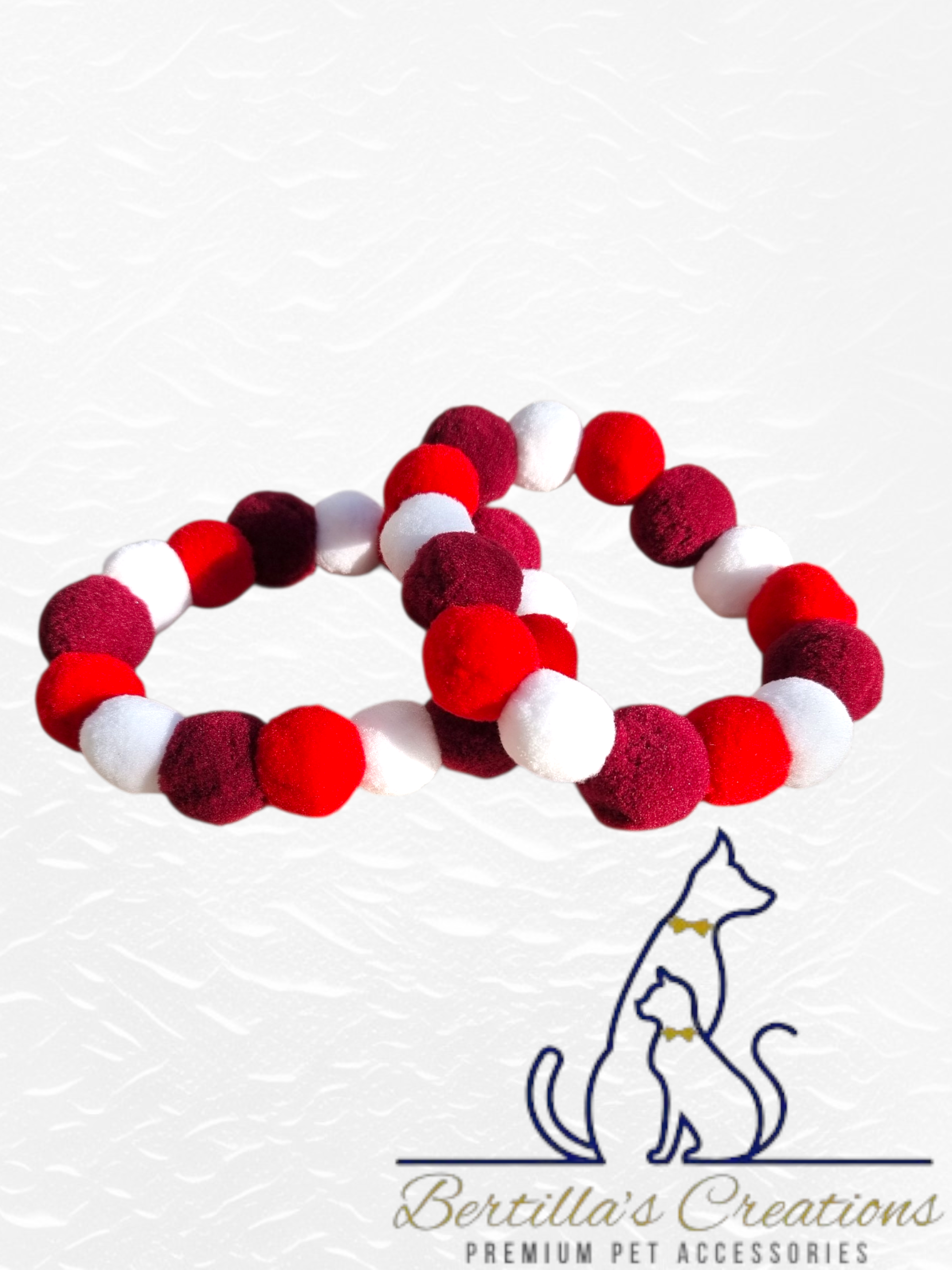 Pom Pom Beaded Collar Monochrome - Bundle of 5