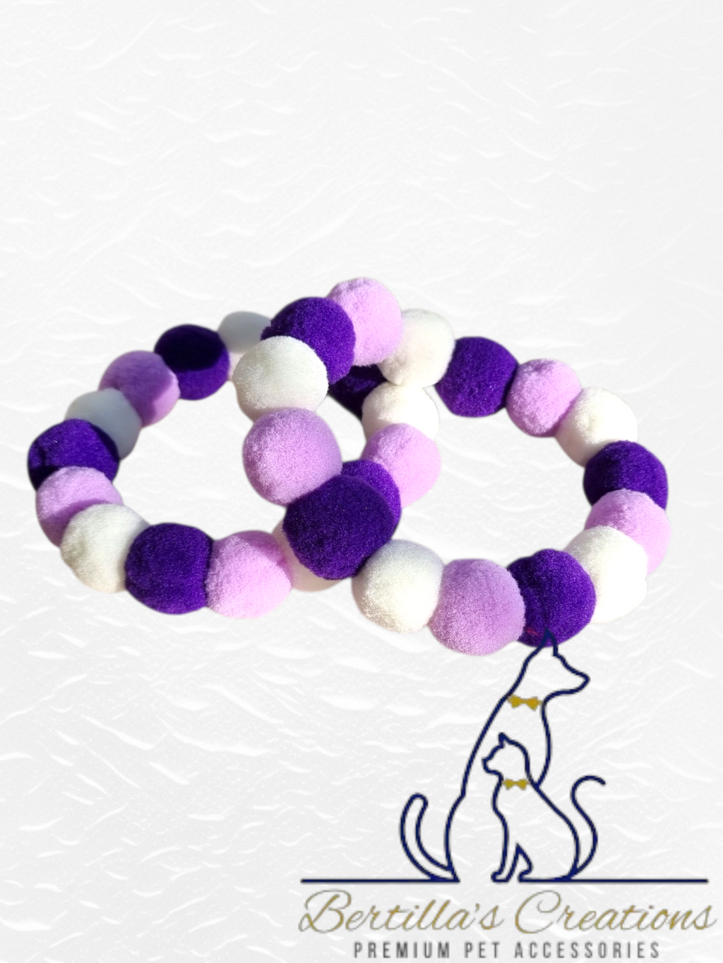 Pom Pom Beaded Collar Monochrome - Bundle of 5