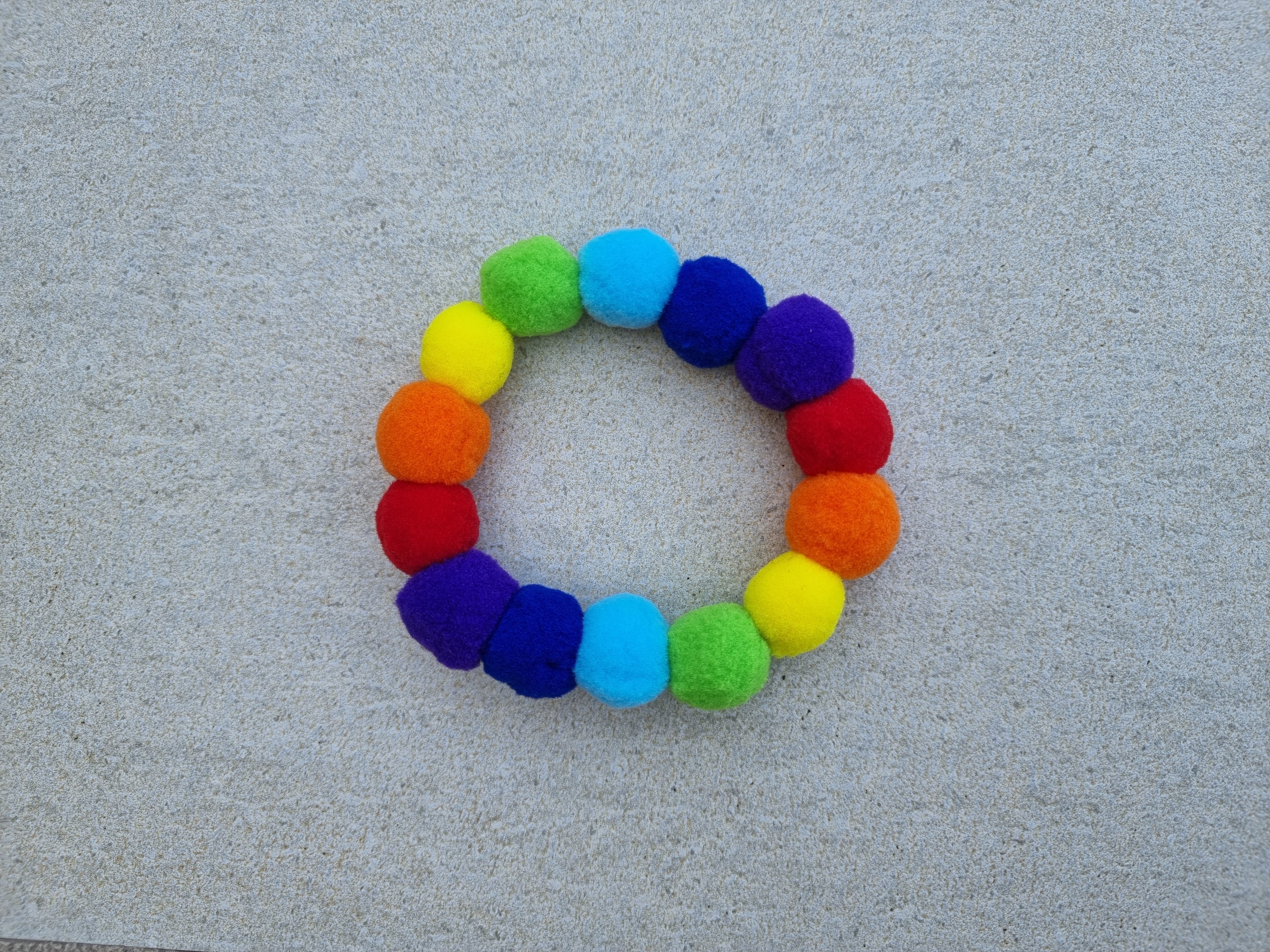 Pom Pom Beaded Collar Multicolor 1 - Bundle of 10