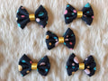 Black and colorful polka dotted bowties- Bundle of 5