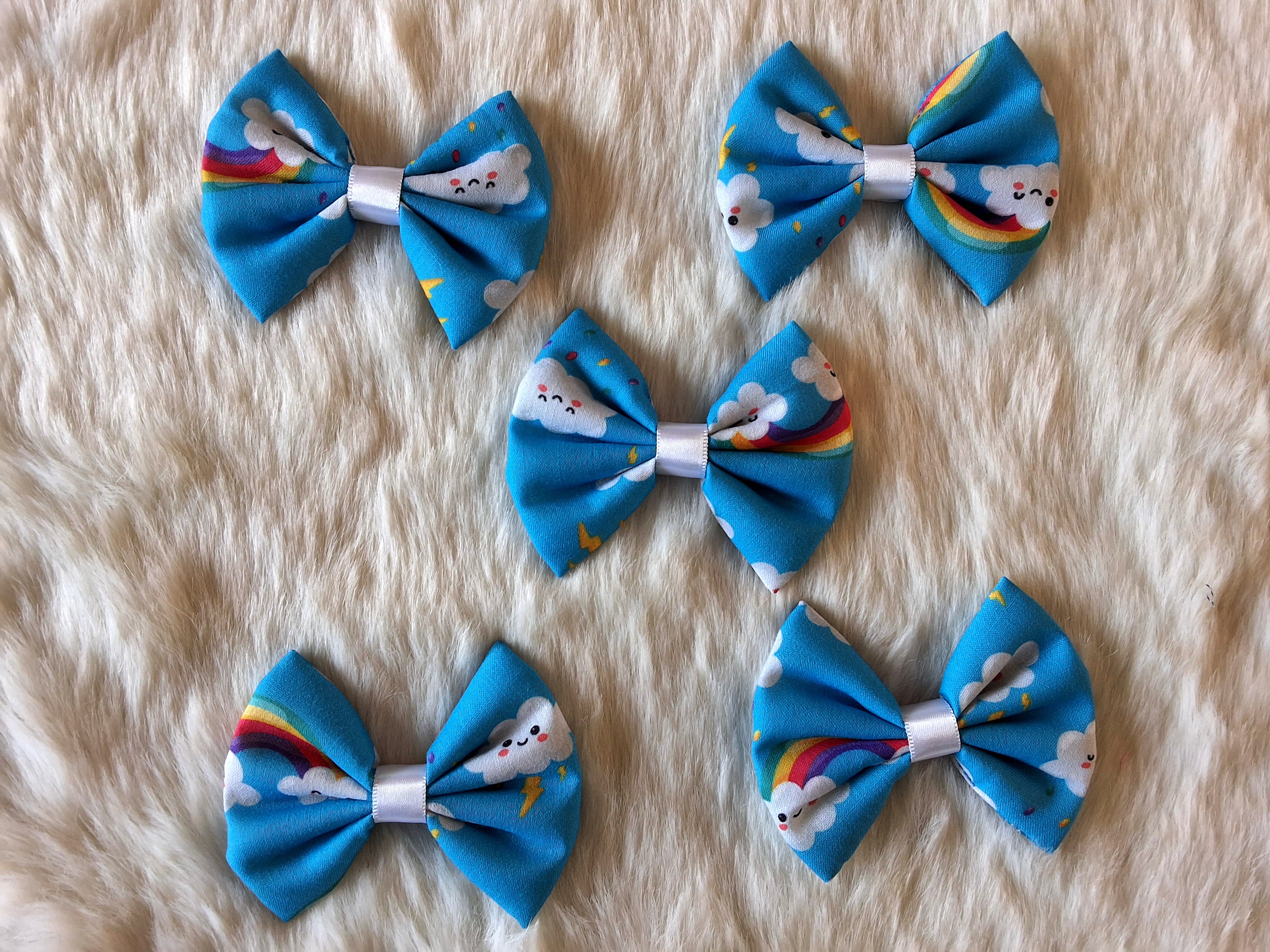 Clouds and rainbow Blue- Bundle of 5