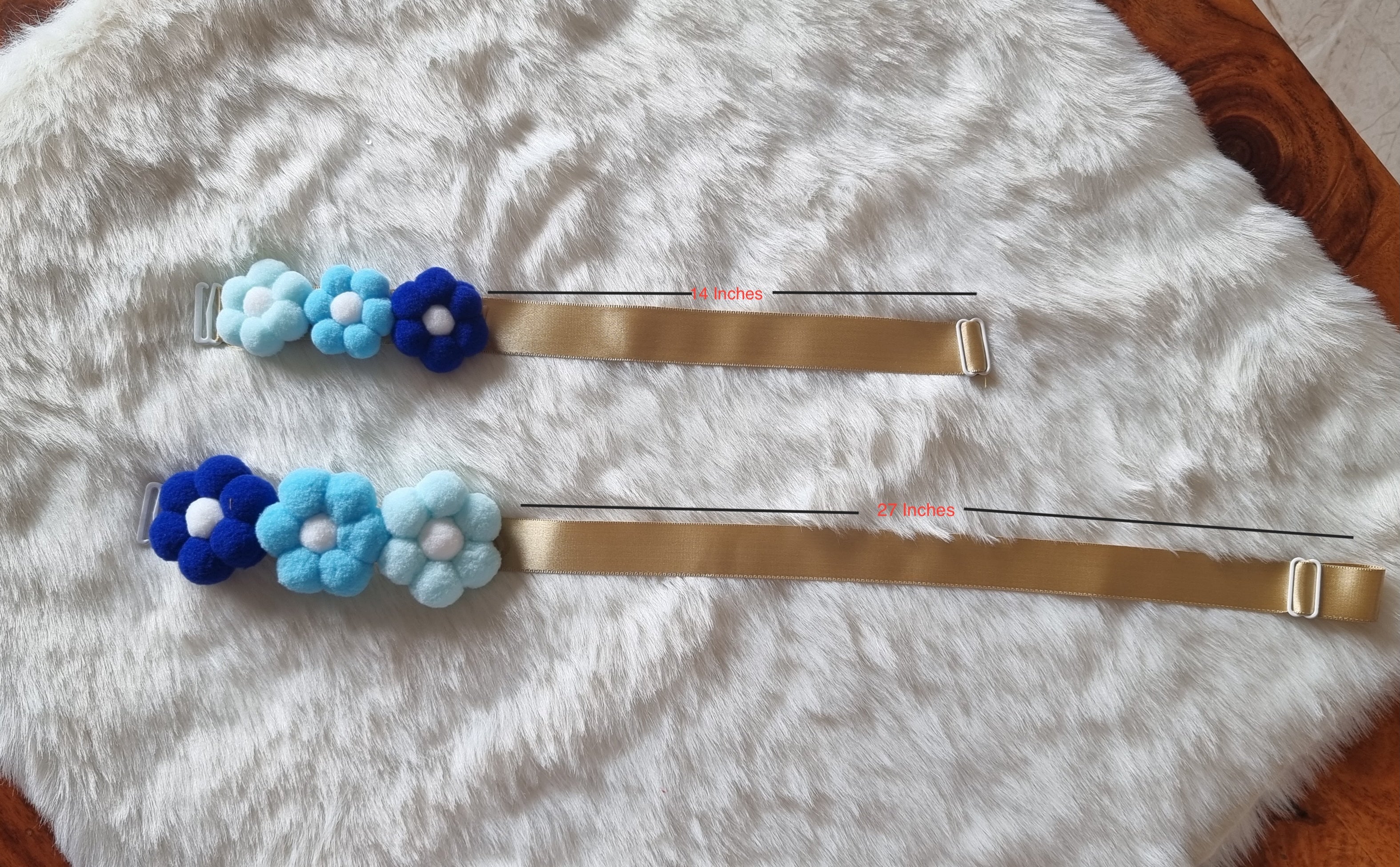 3 Floweret Pom Pom Collar - Bundle of 5
