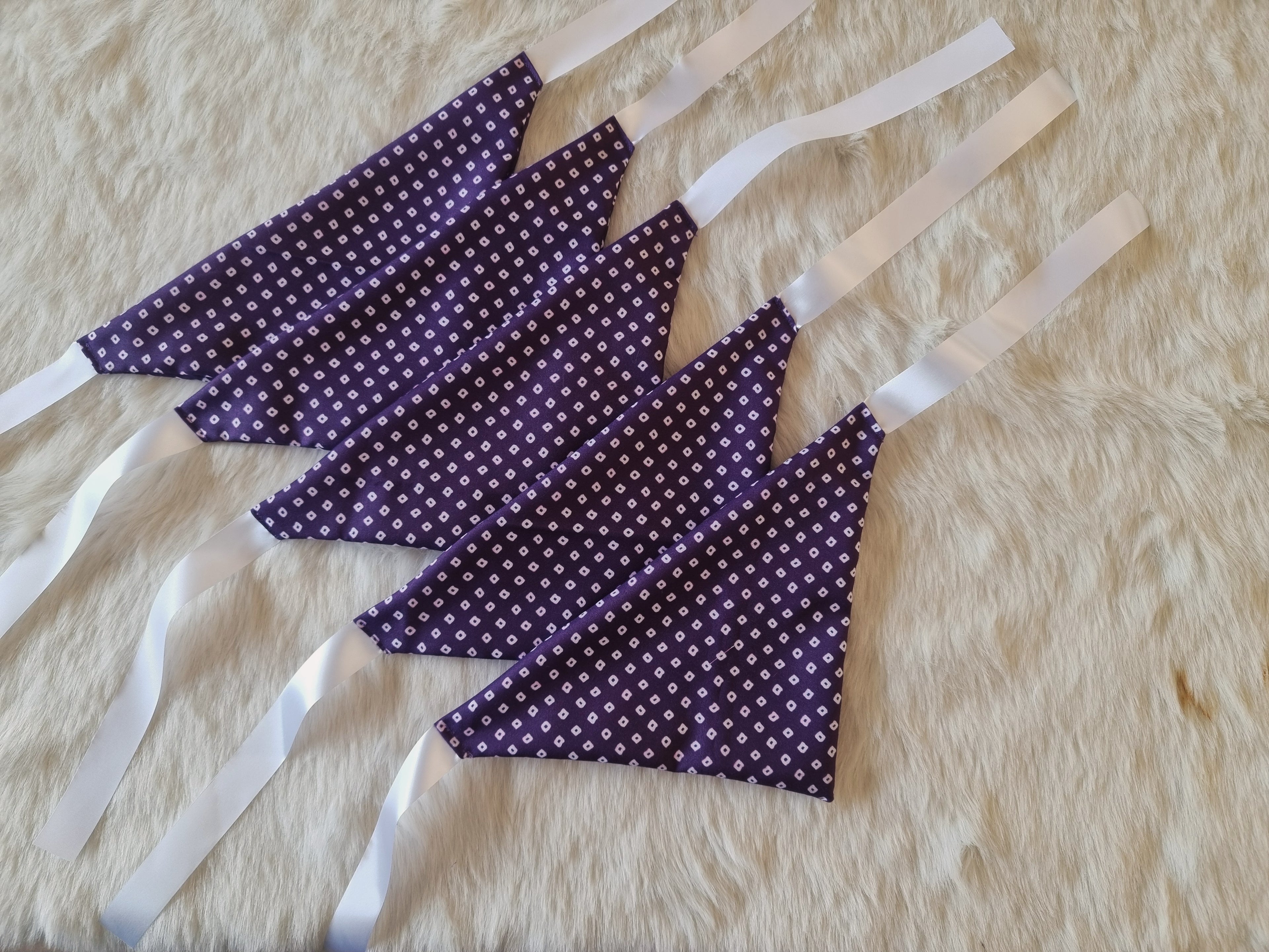 Violet Bandhani - Bundle of 5