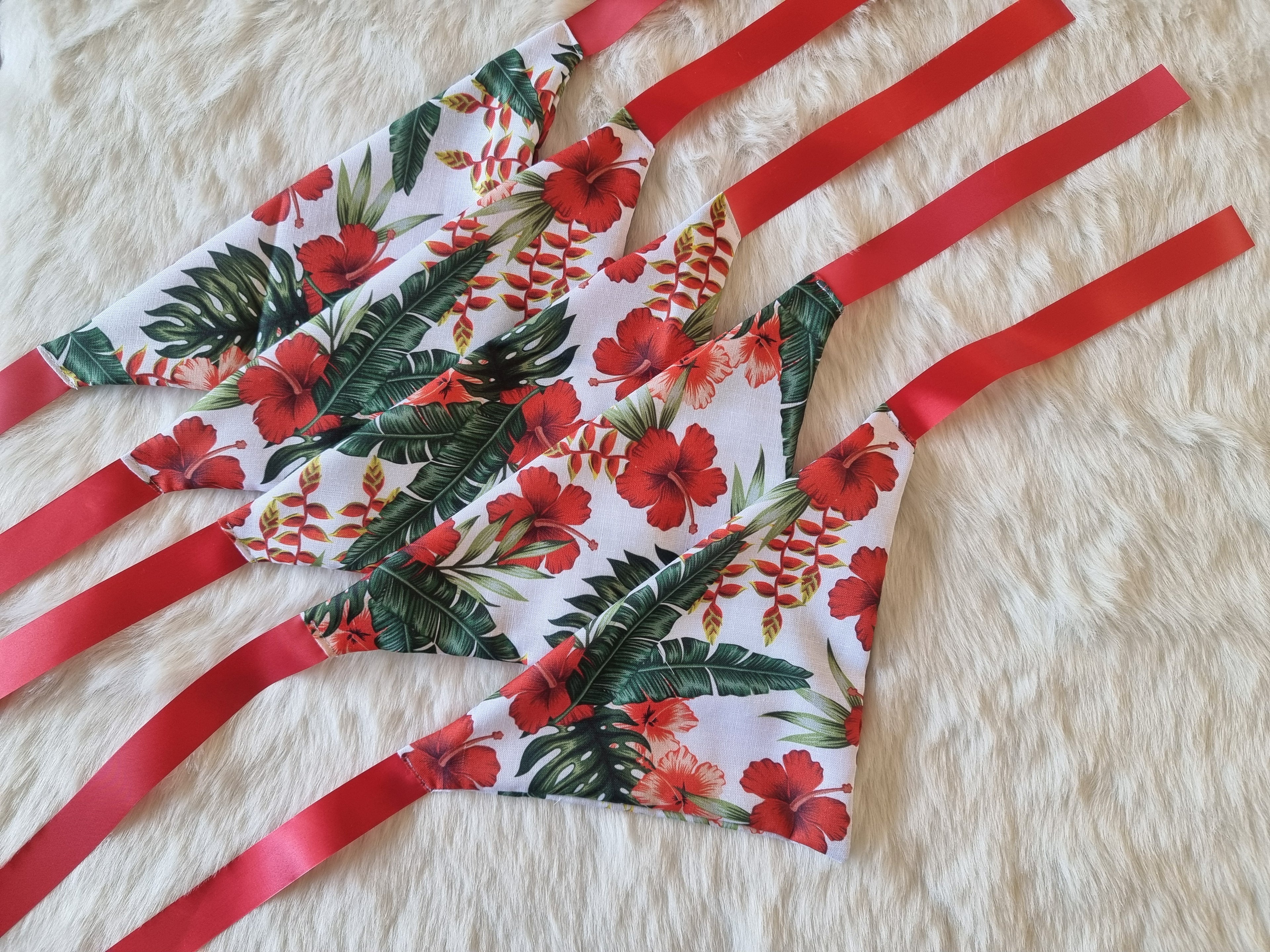 Red Hibiscus- Bundle of 5