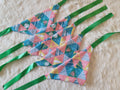 Coral and Sage Green Geometric - Bundle of 5