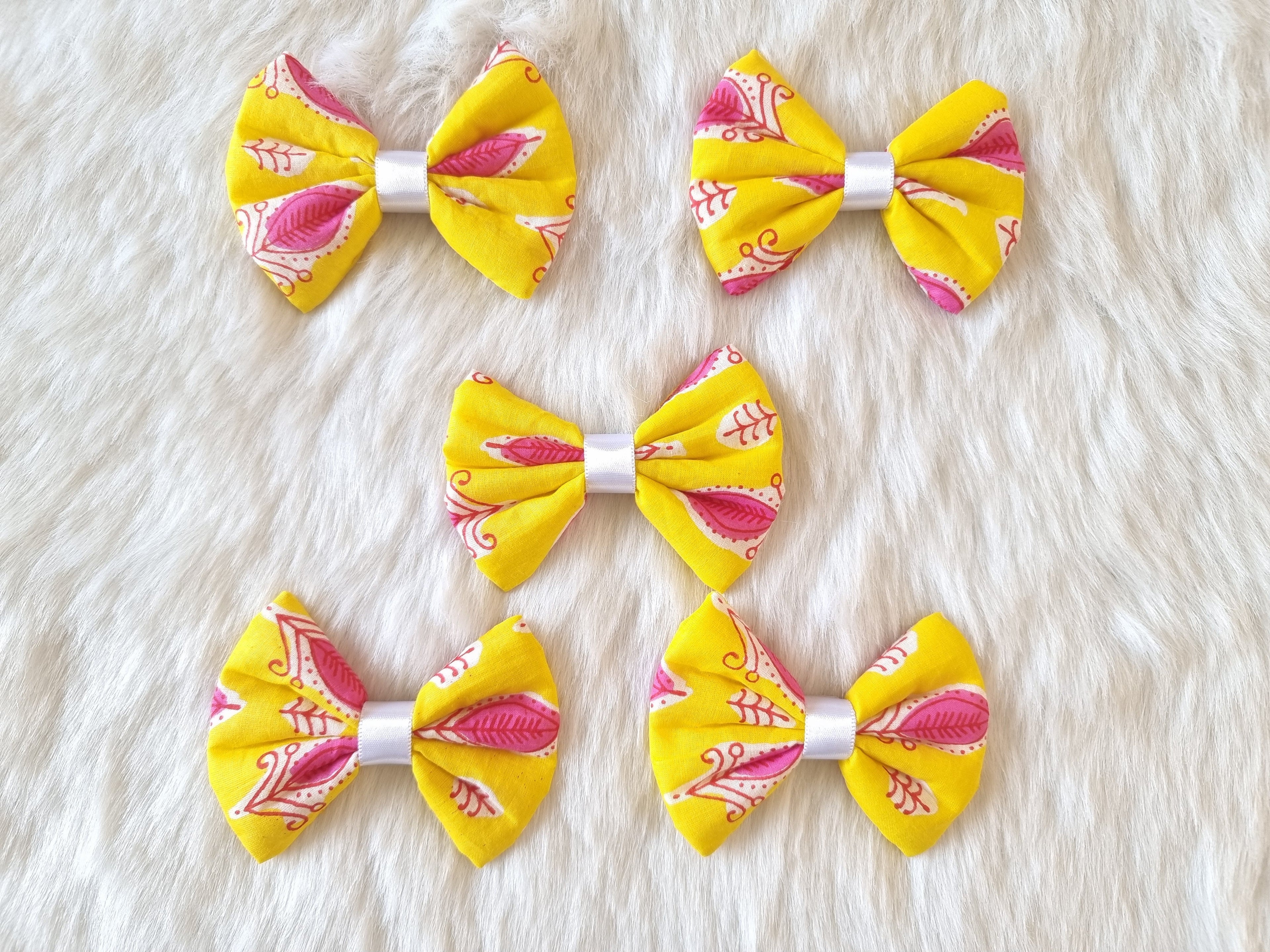 Yellow Sunshine Pet Bowties - Bundle of 5