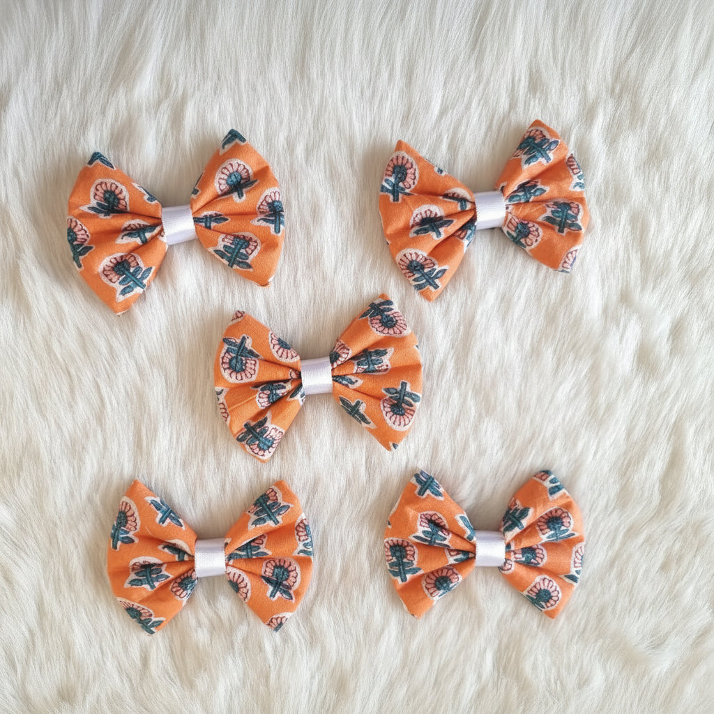 Orange Pet Bowties - Bundle of 5