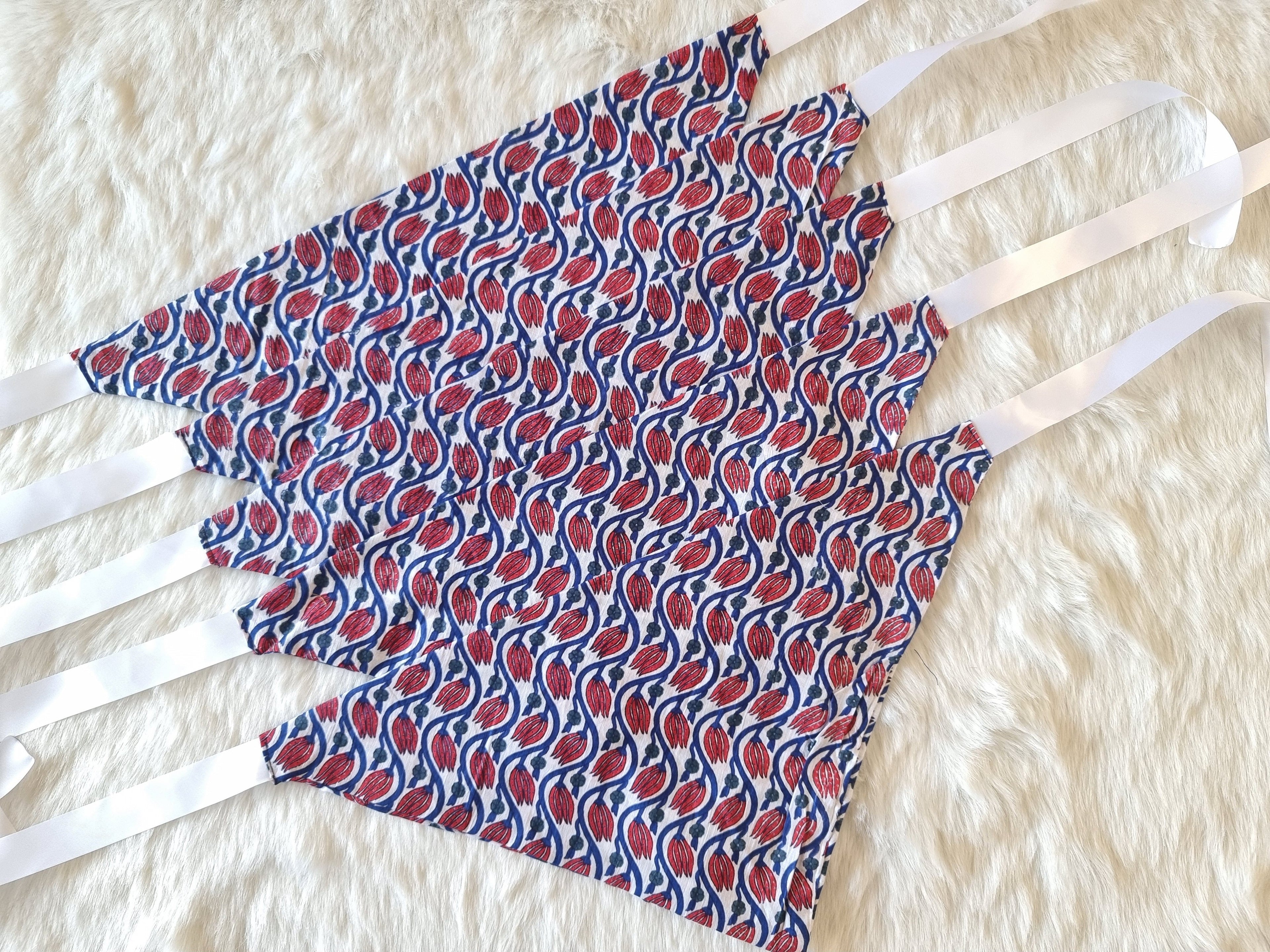 Pichwai Bandana | Soft Cotton Tie-On Bandana for Dogs- Bundle of 5