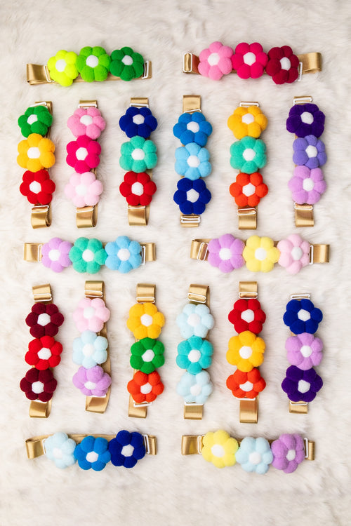 3 Floweret Pom Pom Collar - Bundle of 5