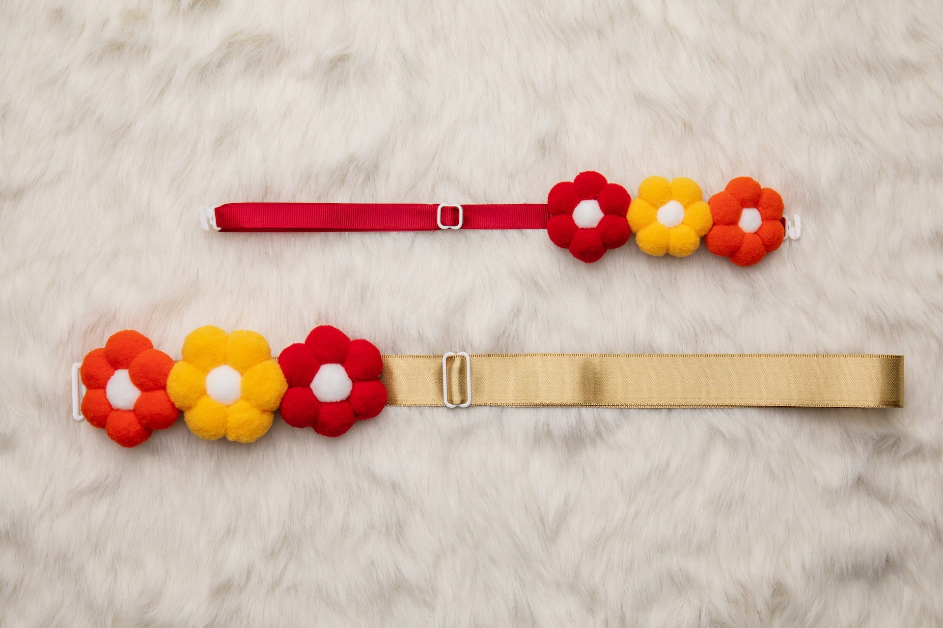 3 Floweret Pom Pom Collar - Bundle of 5