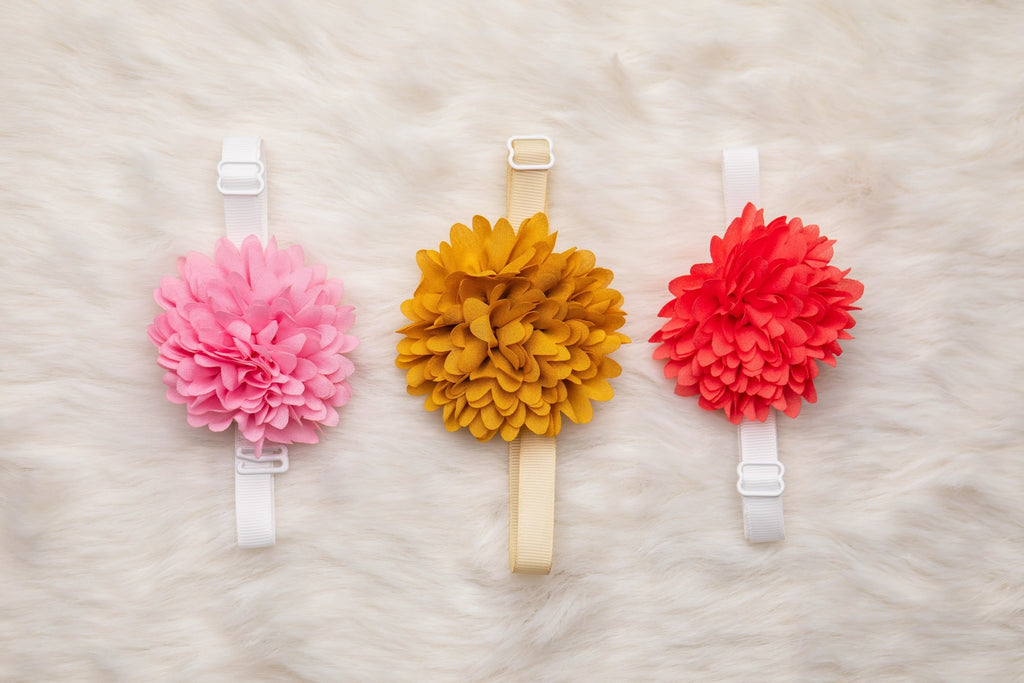 Chiffon Pom Flower Collar - Bundle of 5