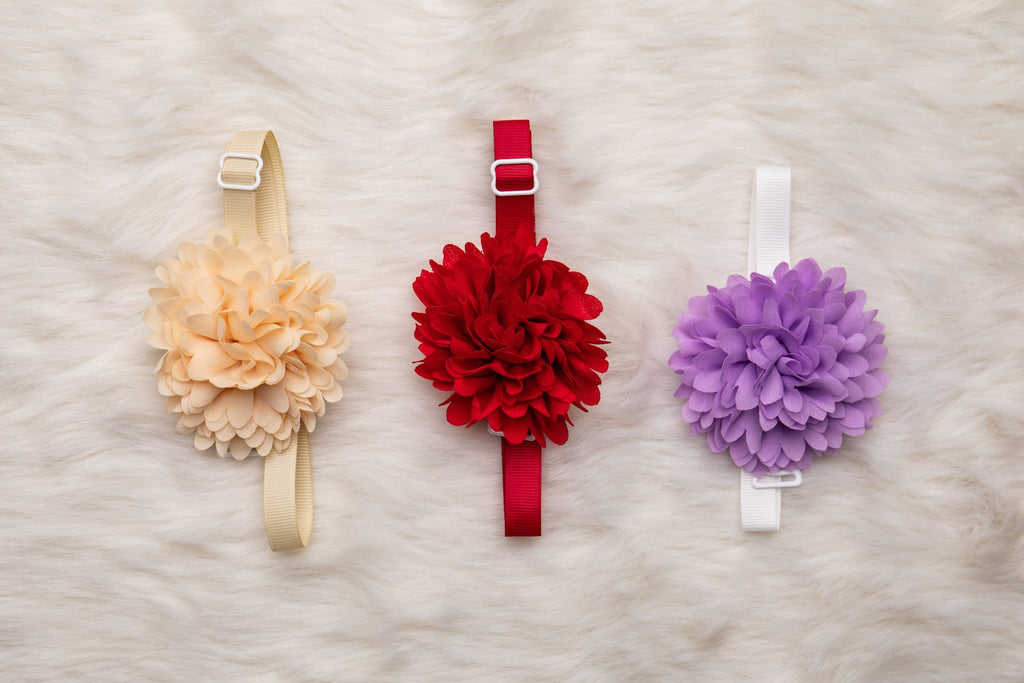 Chiffon Pom Flower Collar - Bundle of 5
