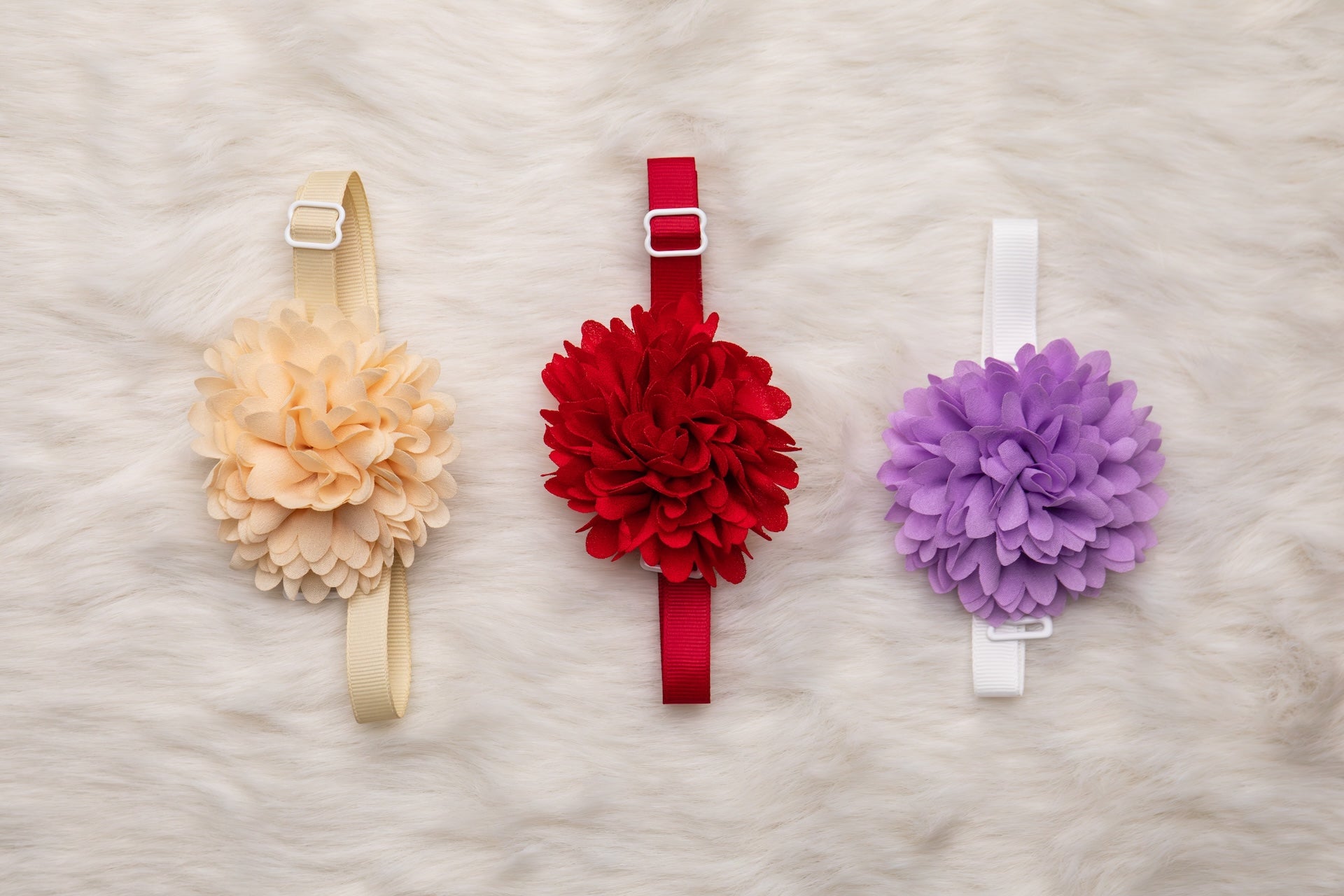 Chiffon Pom Flower Collar - Bundle of 5
