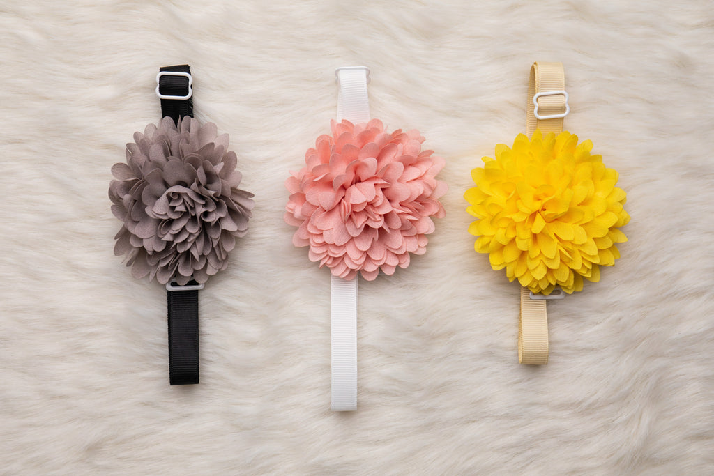 Chiffon Pom Flower Collar - Bundle of 5