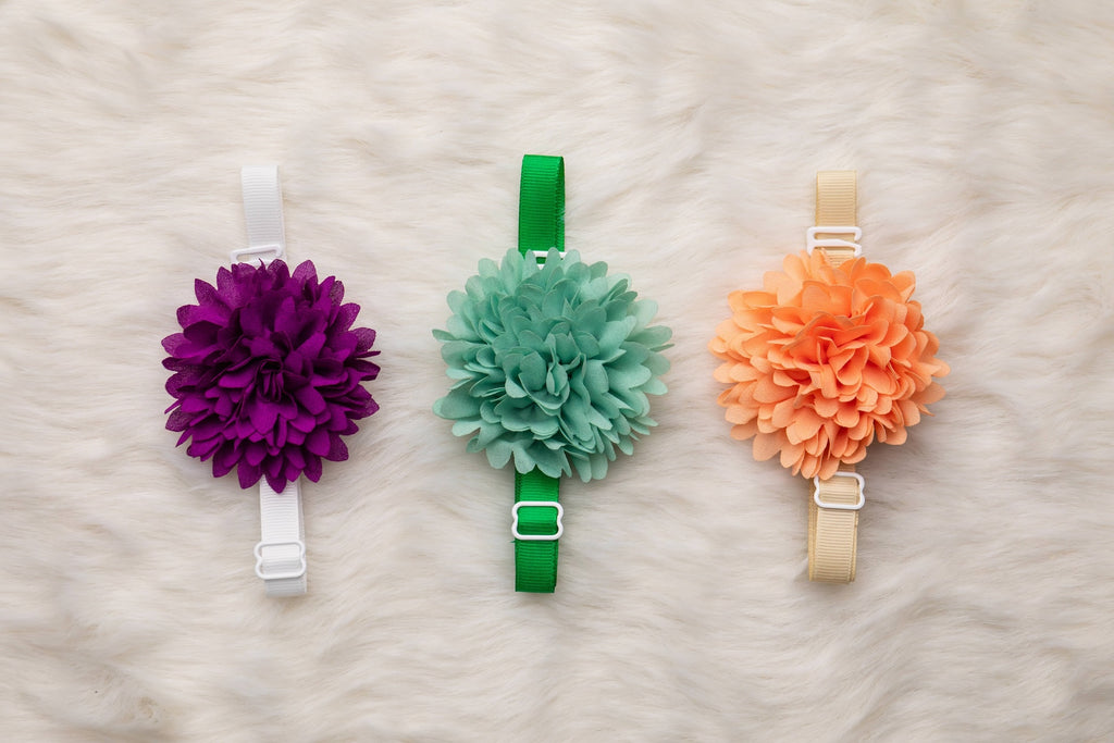 Chiffon Pom Flower Collar - Bundle of 5