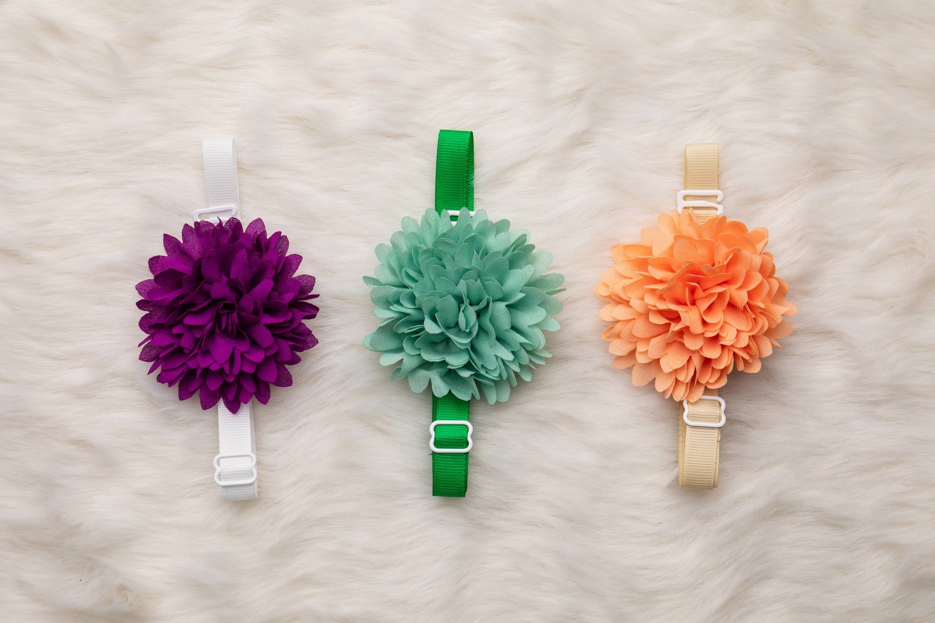 Chiffon Pom Flower Collar - Bundle of 5