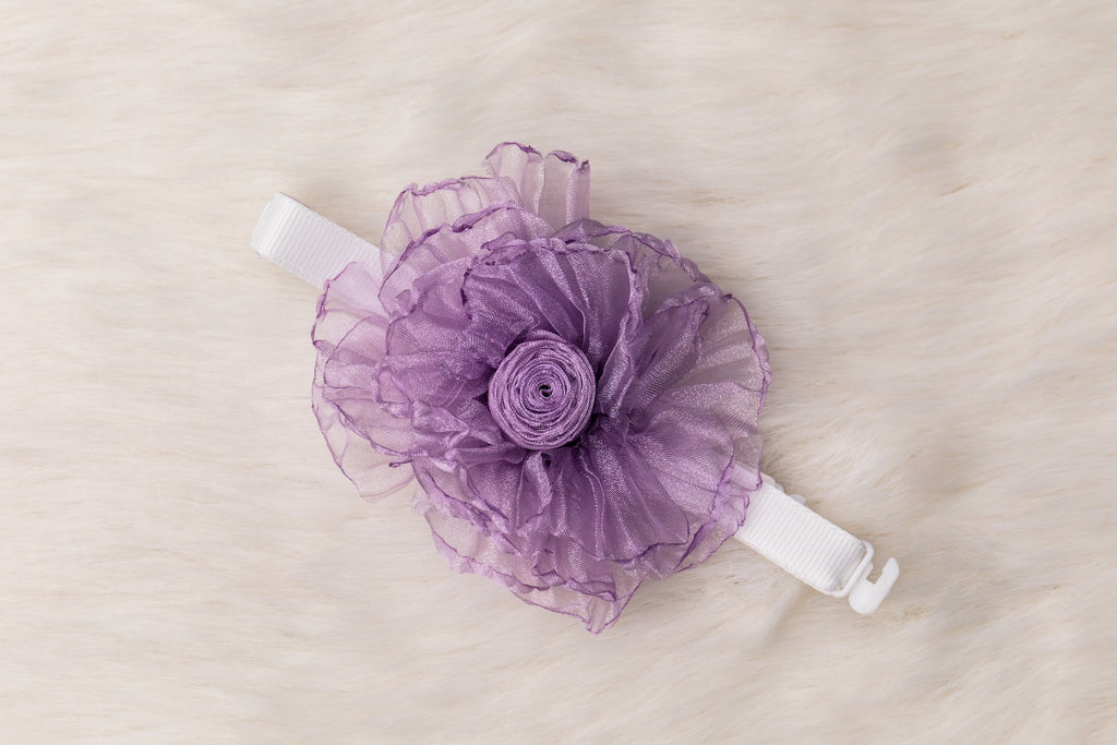 Rose Bloom Organza Flower Collar - Bundle of 5
