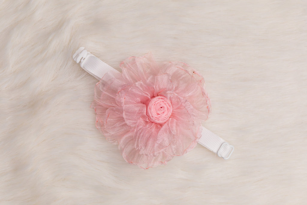 Rose Bloom Organza Flower Collar - Bundle of 5