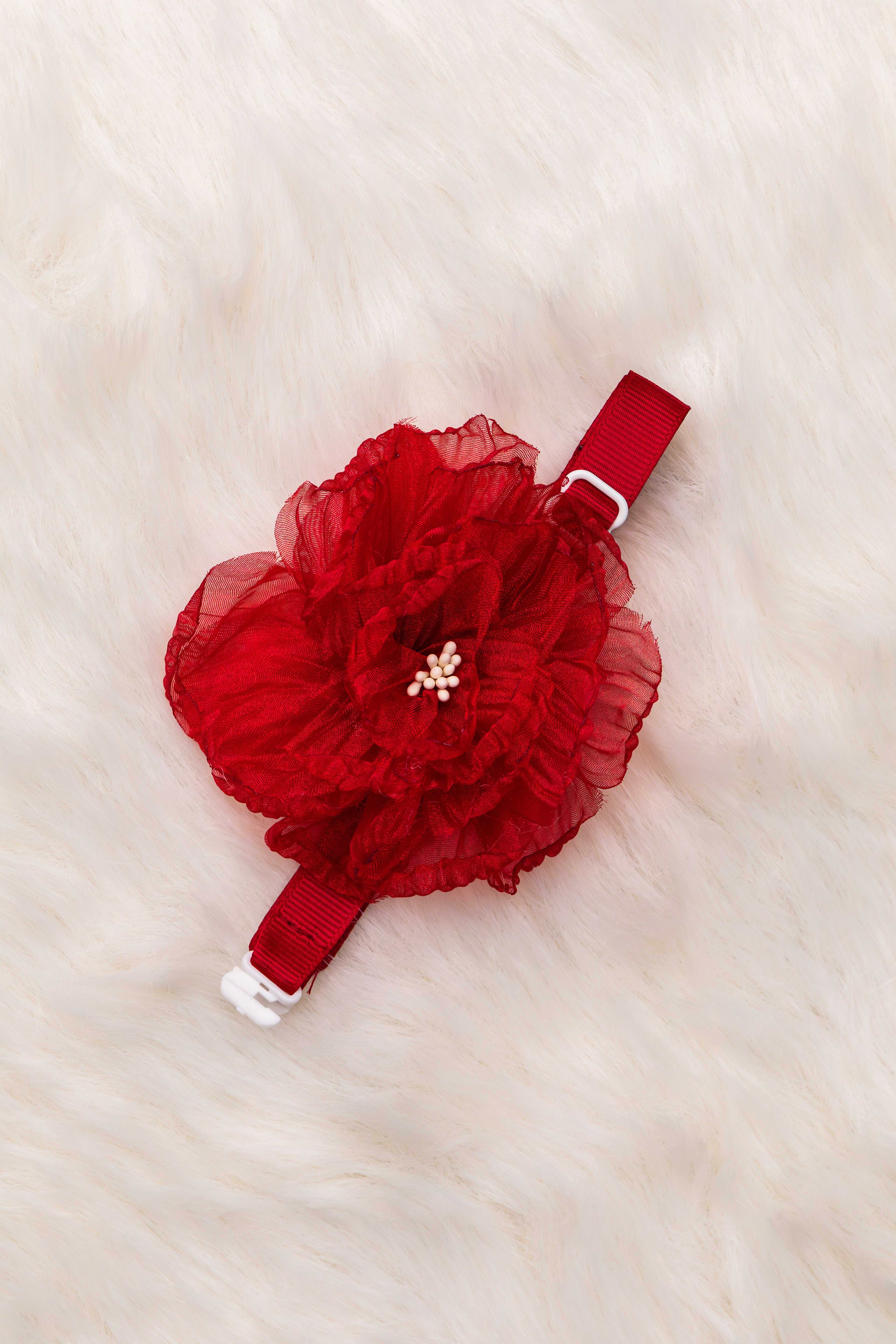 Organza Ruffle Flower Collar - Bundle of 5