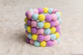 Pom Pom Beaded Collar Pastels - Bundle of 5