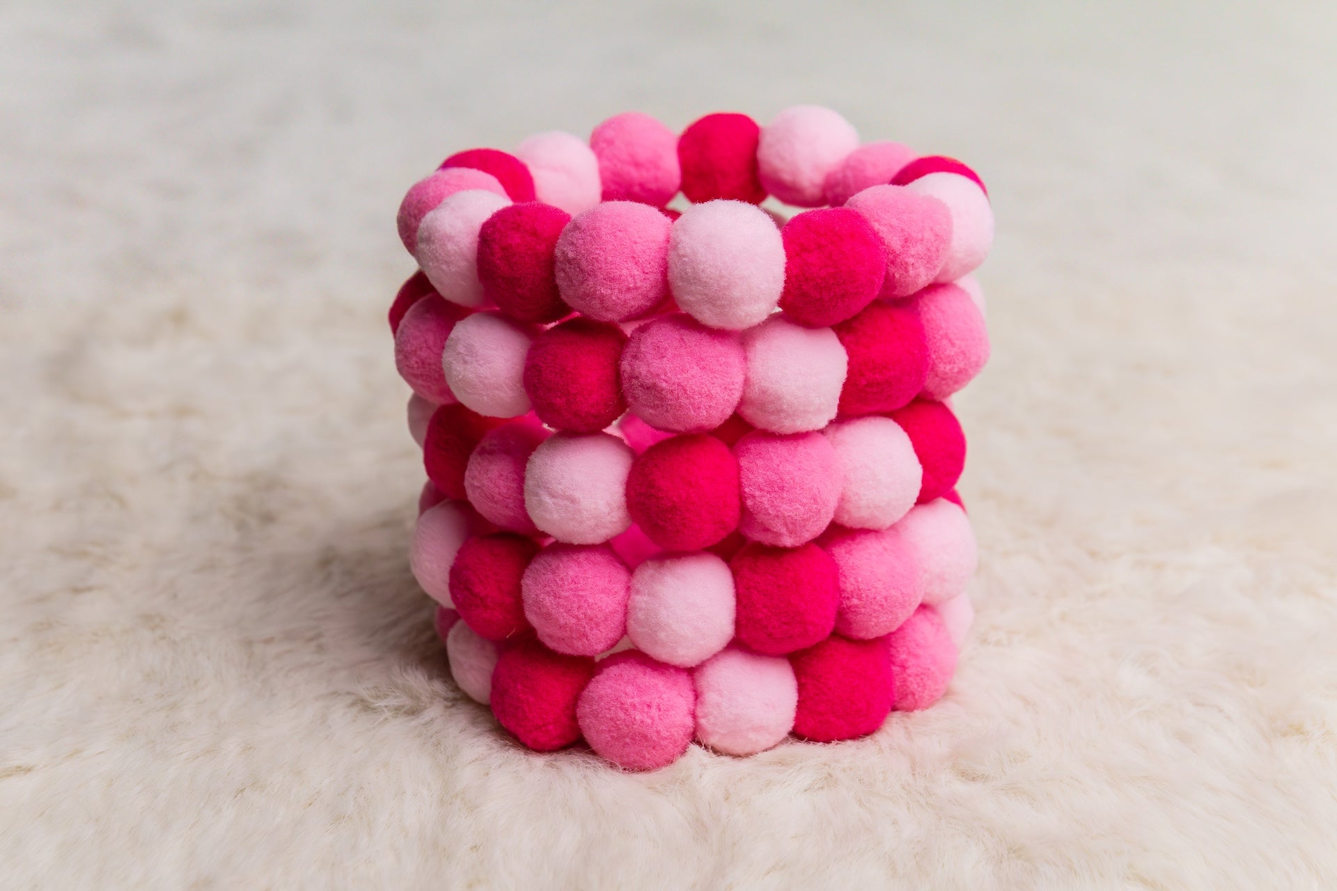 Pom Pom Beaded Collar Monochrome - Bundle of 5