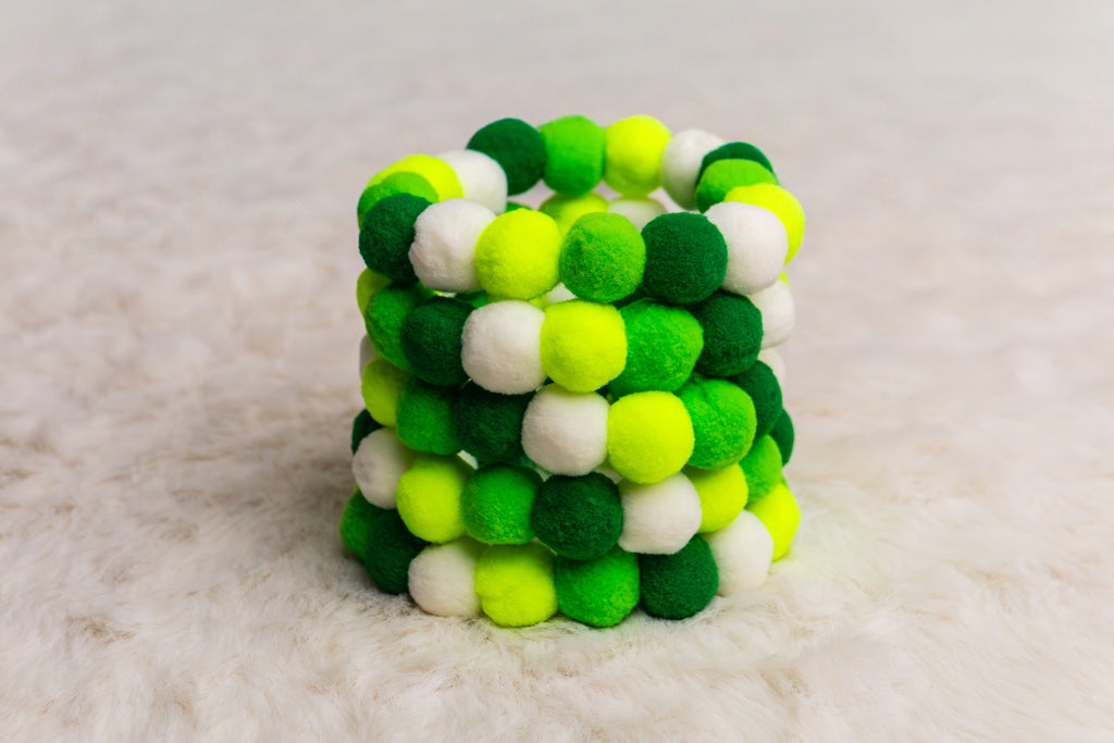 Pom Pom Beaded Collar Monochrome - Bundle of 5