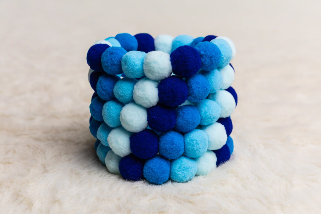 Pom Pom Beaded Collar Monochrome - Bundle of 5
