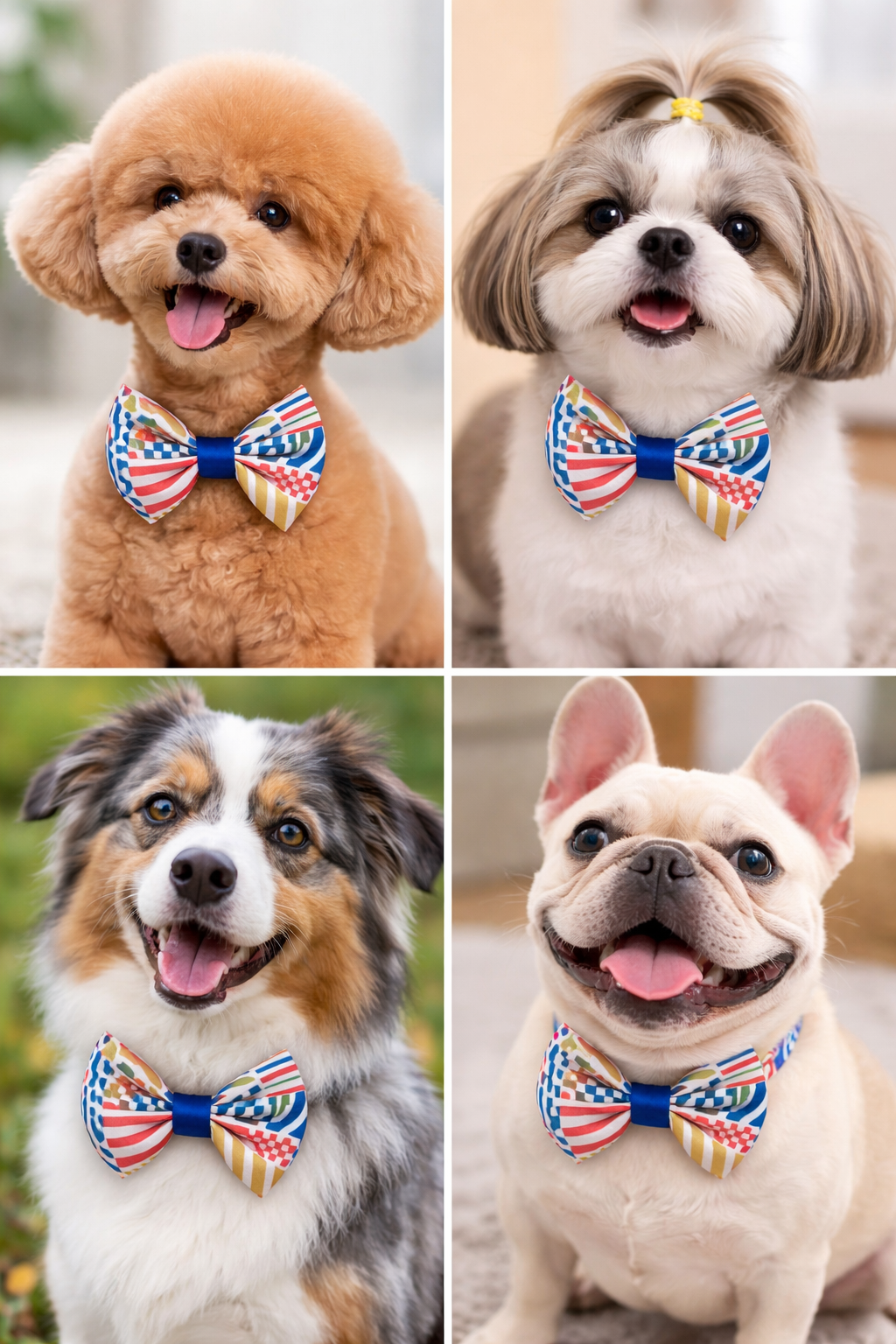 Happy Checks & Stripes BowTie - Bundle of 5