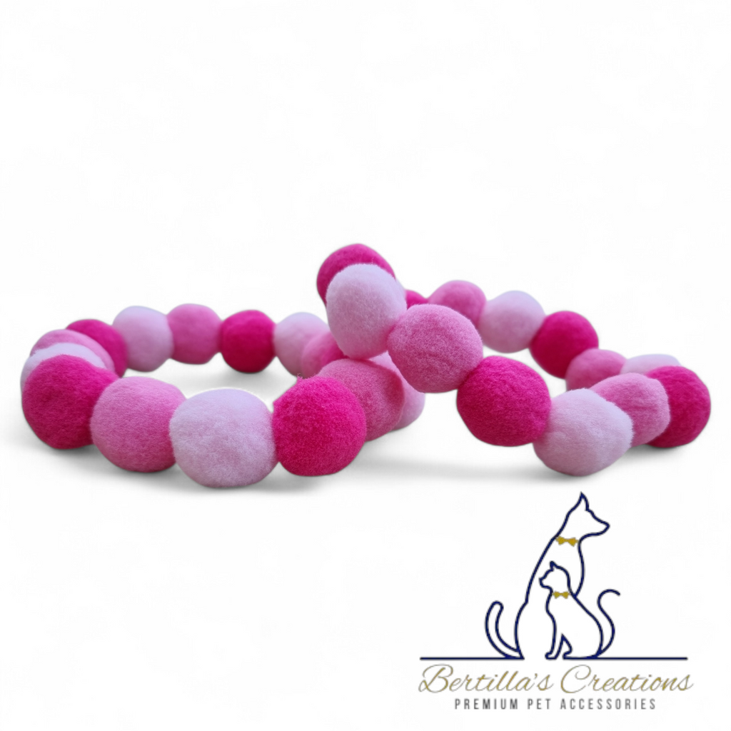 Pom Pom Beaded Collar Monochrome - Bundle of 5